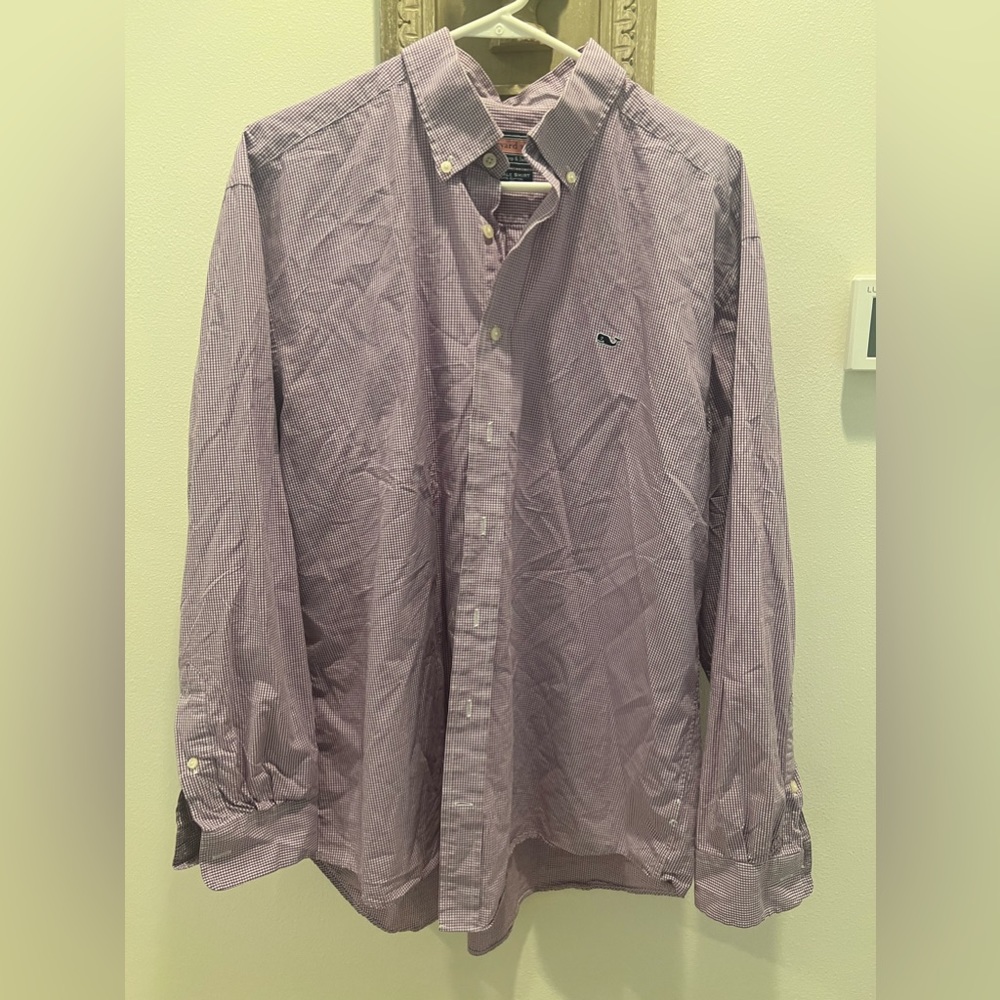 Vineyard Vines Mens long sleeve, button down whale shirt size large